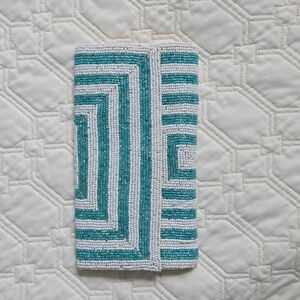 K.C. Malhan Fully Beaded Vintage Clutch Purse RARE